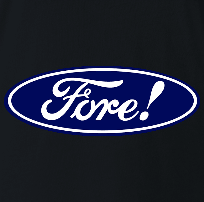  Fore golf parody t-shirt men's black