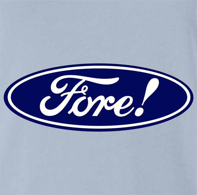  Fore golf parody t-shirt men's light blue 