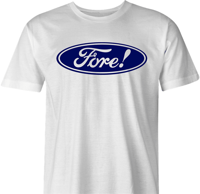  Fore golf parody t-shirt men's white 