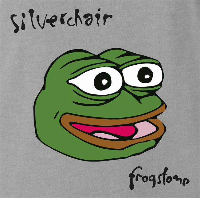 funny silverchair frogstomp pepe the frong t-shirt men's grey 