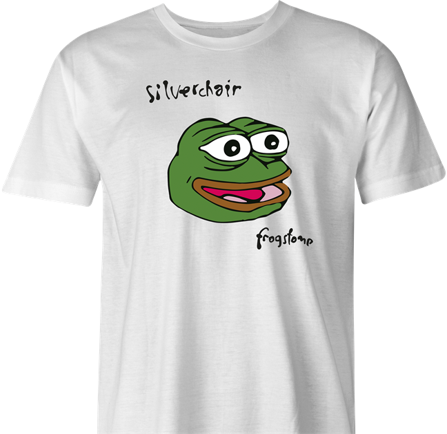 funny silverchair frogstomp pepe the frong t-shirt men's white 