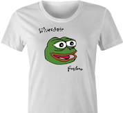 funny silverchair frogstomp pepe the frong t-shirt women's white 
