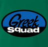 funny geek squad greek squad parody t-shirt men's green