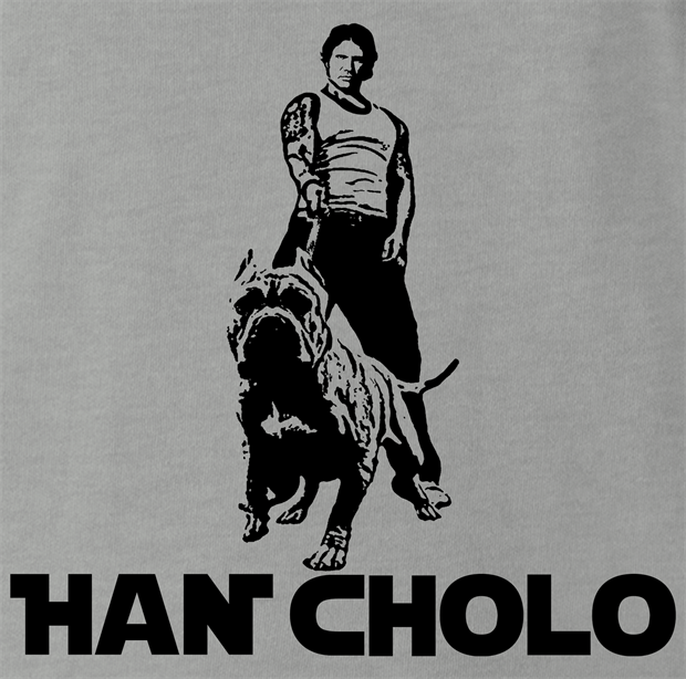 funny mexican han solo t-shirt men's grey