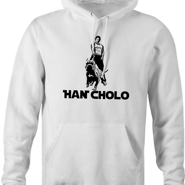 funny mexican han solo hoodie men's white