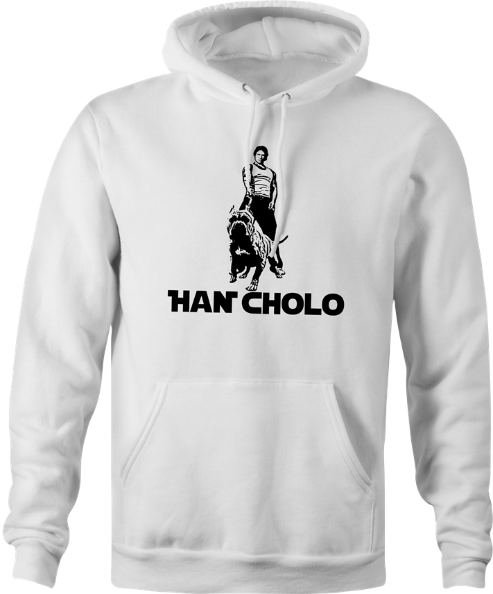 funny mexican han solo hoodie men's white