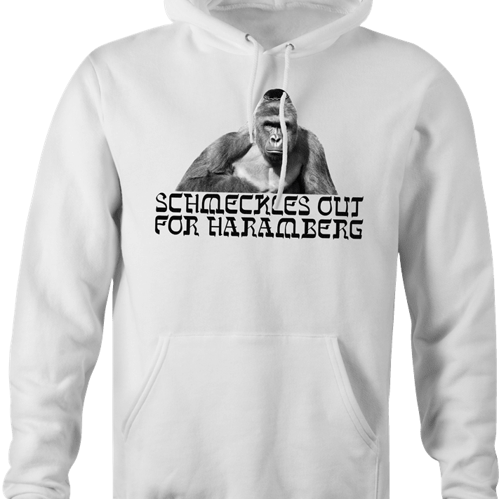 funny harambe jewish humor hoodie men's white 