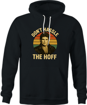 funny david hasselhoff don't hassle the hoff men's black hoodie