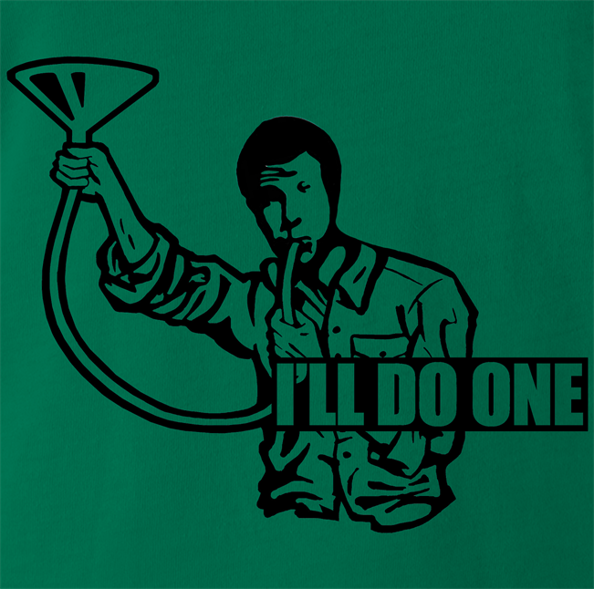 funny frank the tank old school t-shirt men's green