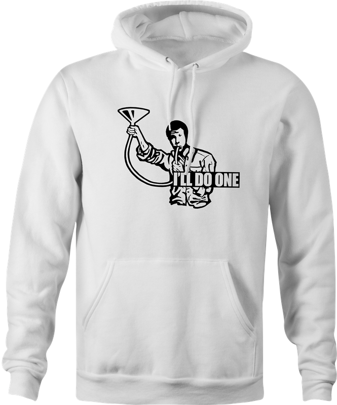 funny frank the tank old school hoodie men's white 
