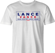 funny donald trump jd vance gta vice city political sign parody t-shirt men's white 