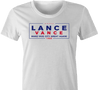 funny donald trump jd vance gta vice city political sign parody t-shirt women's white 