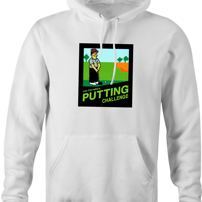 funny simpsons lee carvallo's putting challenge hoodie men's white