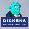 Join Mayor Dickens in his quest to Make Virginia Great Again! Together, we can create a sexier future for our beloved Virgins. Find the fun in being part of something bigger and let the Mayor lead you to riches! - Mens Light BlueShirt