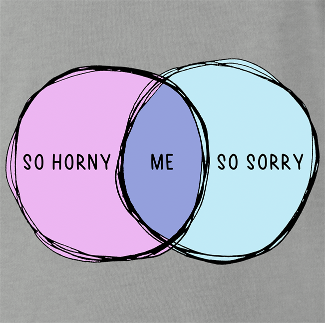 funny me so horny t-shirt men's grey