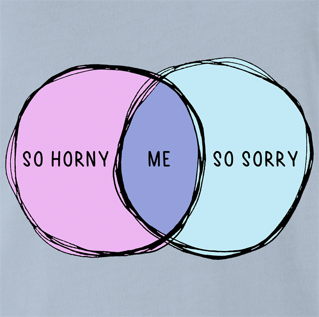 funny me so horny t-shirt men's light blue