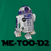 funny #MeToo R2D2 mashup t-shirt men's green