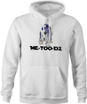 funny #MeToo R2D2 mashup hoodie men's white