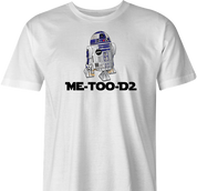 funny #MeToo R2D2 mashup t-shirt men's white 