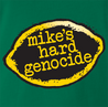 funny mike's hard lemonade genocide parody t-shirt men's green 