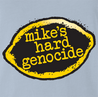 funny mike's hard lemonade genocide parody t-shirt men's light blue
