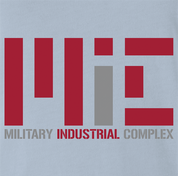 funny military industrial complex MIT university mashup t-shirt men's light blue  