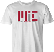funny military industrial complex MIT university mashup t-shirt men's white 
