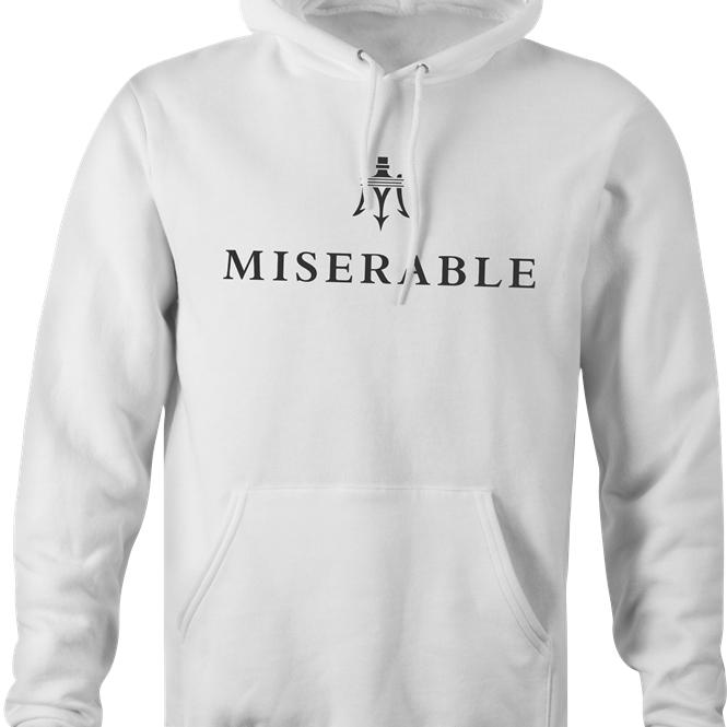 funny Italian sportscar miserable logo parody hoodie men's white 