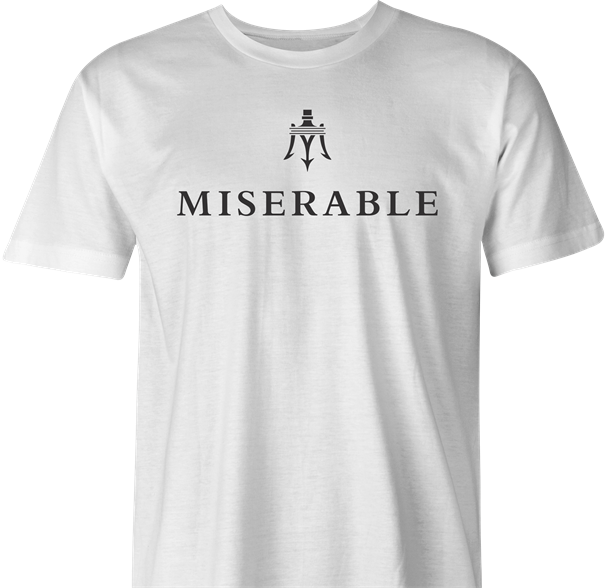 funny Italian sportscar miserable logo parody t-shirt men's white  