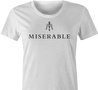 funny Italian sportscar miserable logo parody t-shirt women's white 