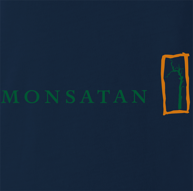 funny Monsatan agrochemical biotech t-shirt men's navy blue