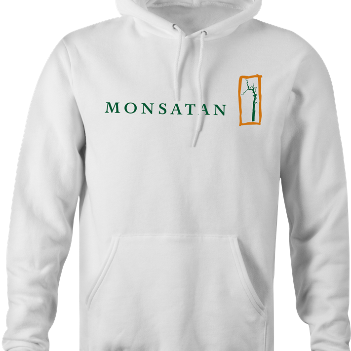 funny Monsatan agrochemical biotech hoodie men's white