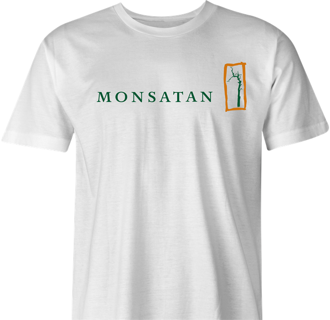 funny Monsatan agrochemical biotech t-shirt men's white