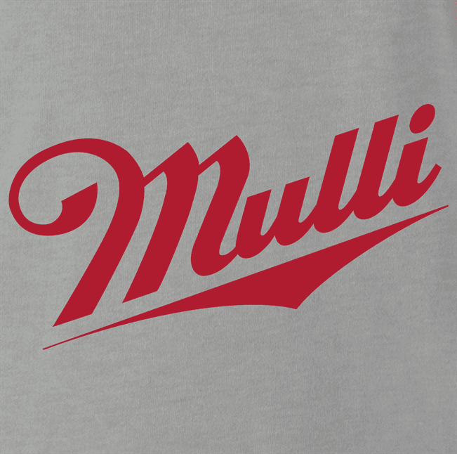 funny miller beer logo mulligan golf t-shirt men's gray