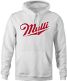 funny miller beer logo mulligan golf hoodie men's white 