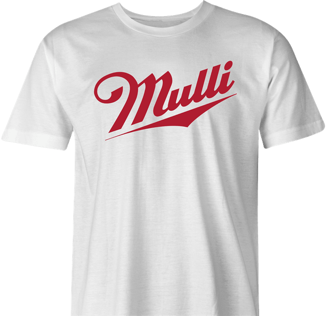 funny miller beer logo mulligan golf t-shirt men's white 