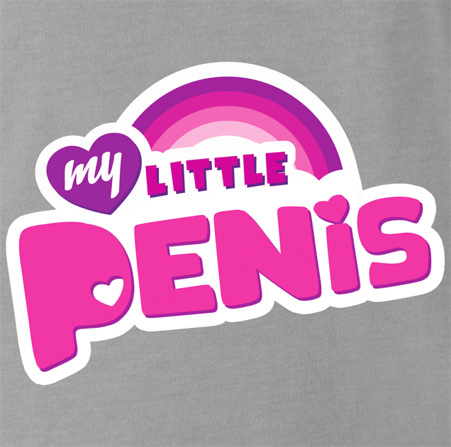 Hilarious my little pony tiny penis mashup t-shirt men's grey