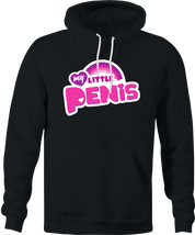 Hilarious my little pony tiny penis mashup hoodie men's black 