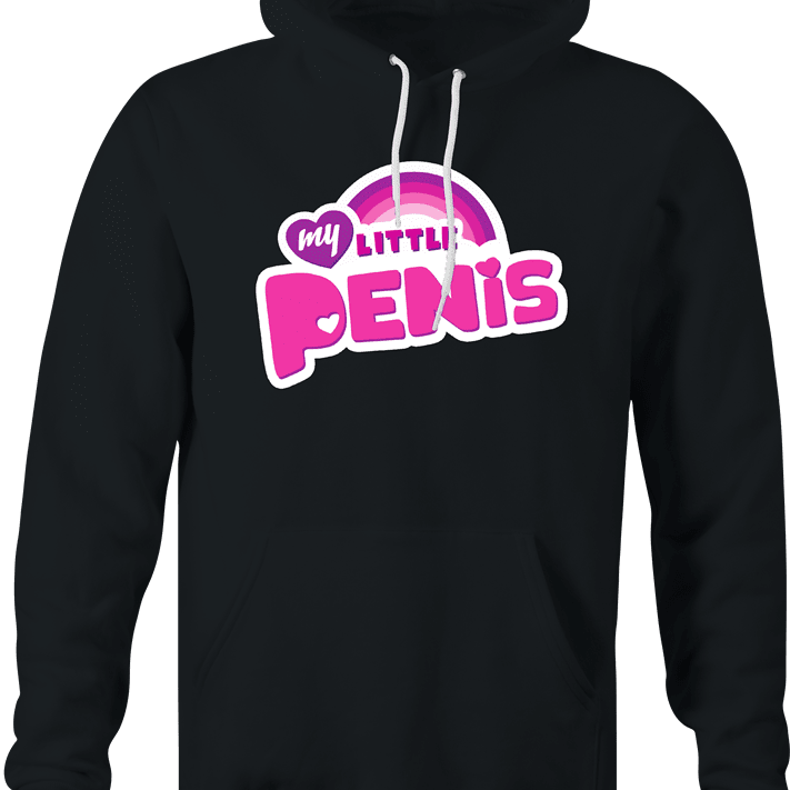 Hilarious my little pony tiny penis mashup hoodie men's black 