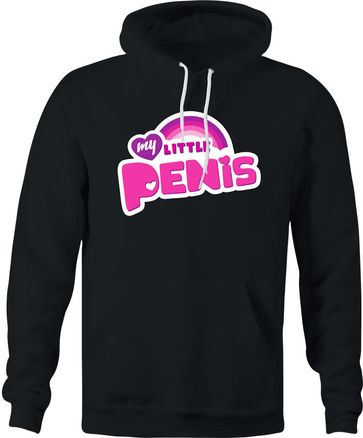 Hilarious my little pony tiny penis mashup hoodie men's black 