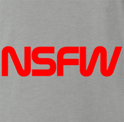 funny not safe for work NASA t-shirt men's grey