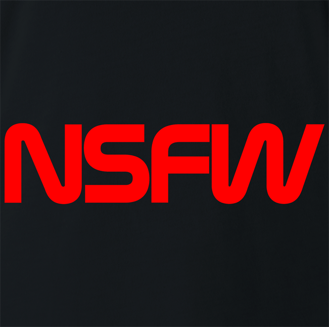 funny not safe for work NASA t-shirt men's black