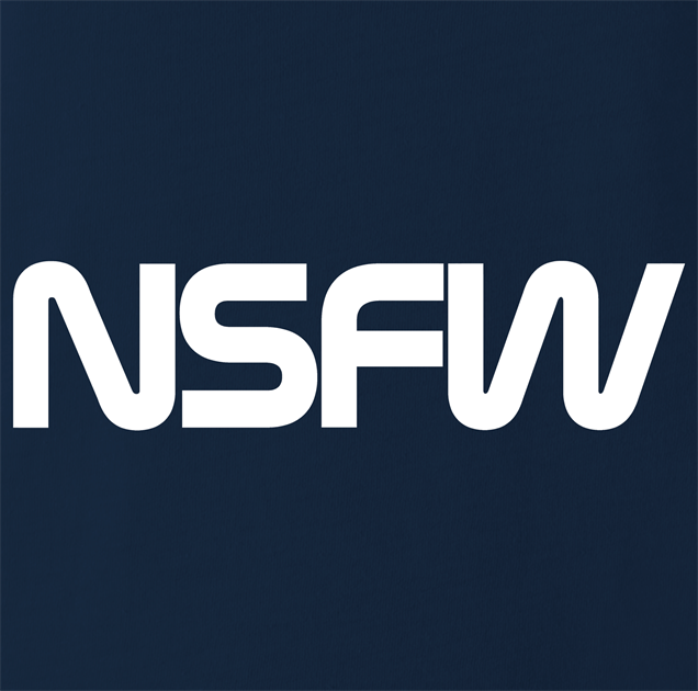 funny not safe for work NASA t-shirt men's navy