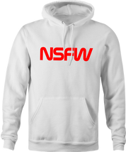 funny not safe for work NASA hoodie men's white