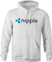 funny XRP ripple cryptocurrency parody hoodie men's white