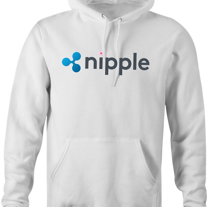 funny XRP ripple cryptocurrency parody hoodie men's white
