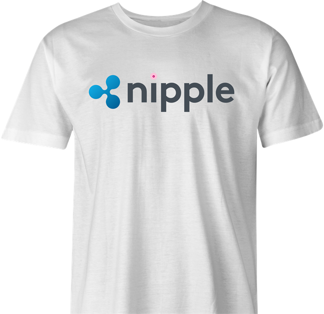 funny XRP ripple cryptocurrency parody t-shirt men's white 
