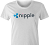 funny XRP ripple cryptocurrency parody t-shirt women's white