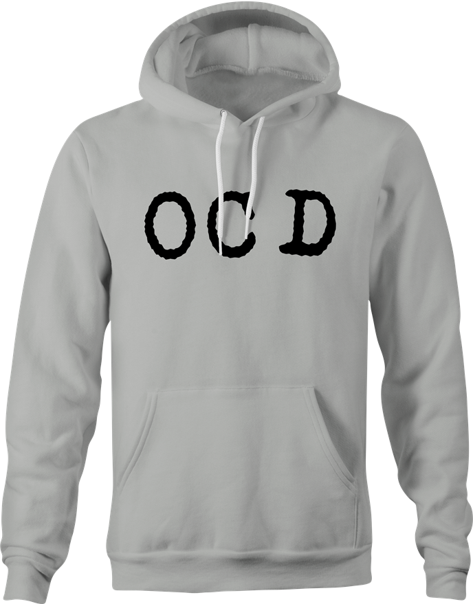 funny OCD obsessive compulsive disorder t-shirt men's grey