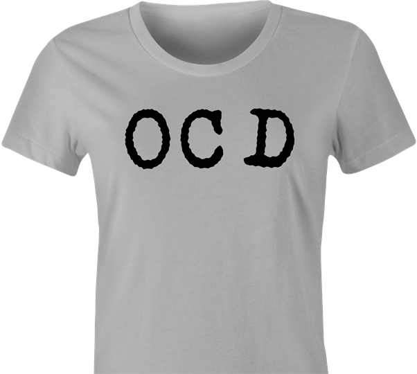 funny OCD obsessive compulsive disorder t-shirt men's grey
